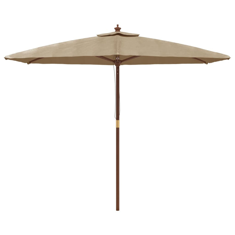 VIDAXL -Parasol mit Holzstange 299x240 cm Taupe