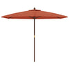 VIDAXL -Parasol mit Holzstange 299x240 cm Terrakotta -gelöscht