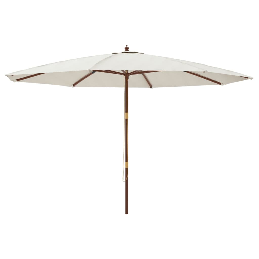 Vidaxx Sonnenschirm mit Holzmast 400x273 cm sandfarben