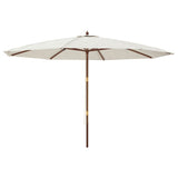 Vidaxx Sonnenschirm mit Holzmast 400x273 cm sandfarben - afbeelding 2