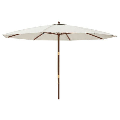 Vidaxx Sonnenschirm mit Holzmast 400x273 cm sandfarben