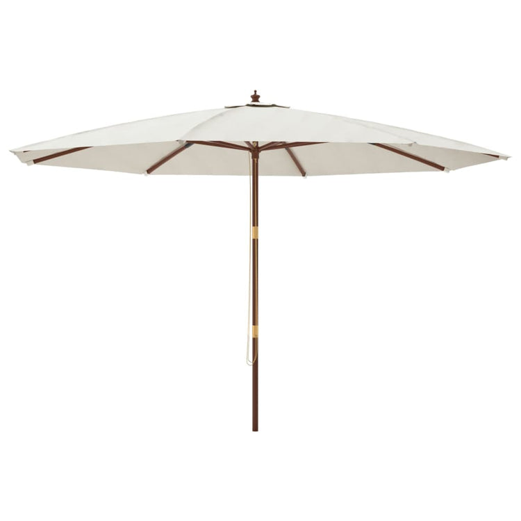 Vidaxx Sonnenschirm mit Holzmast 400x273 cm sandfarben