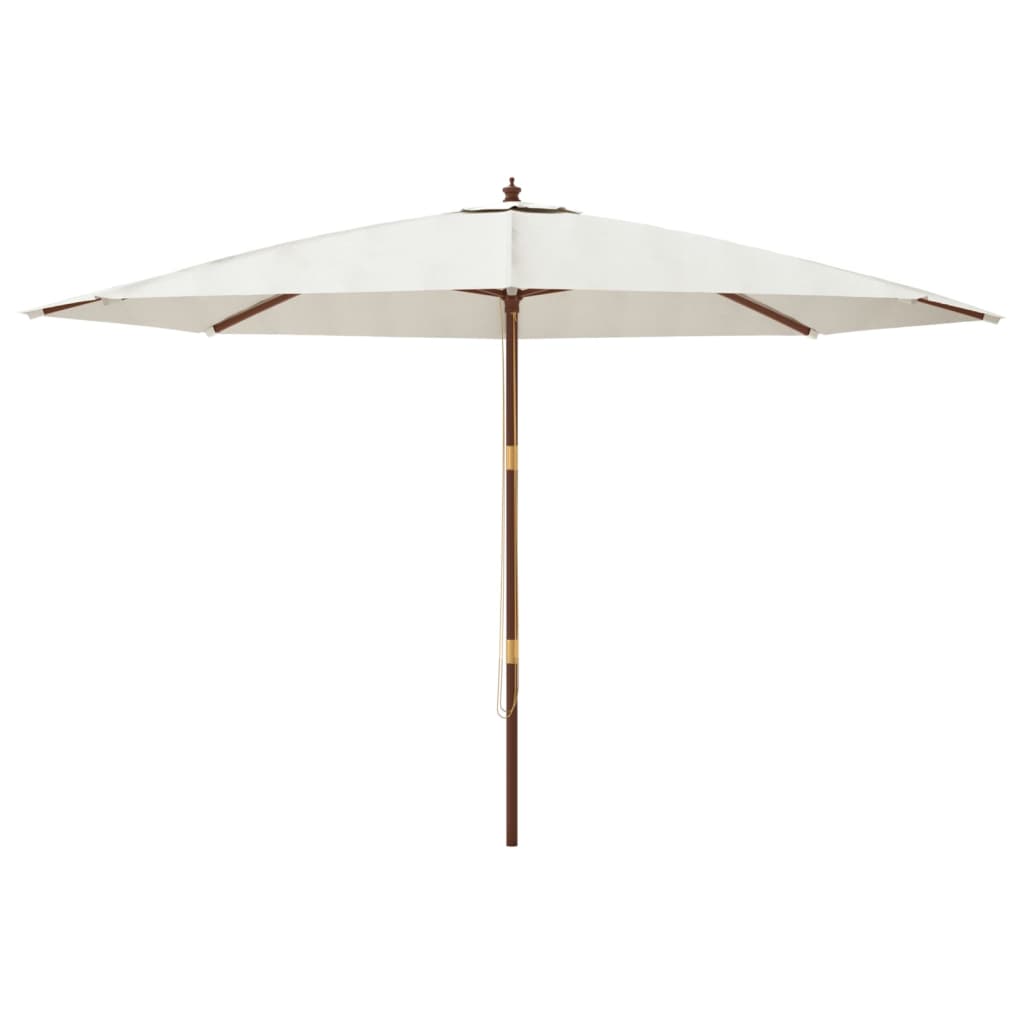 Vidaxx Sonnenschirm mit Holzmast 400x273 cm sandfarben