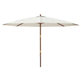 Vidaxx Sonnenschirm mit Holzmast 400x273 cm sandfarben - afbeelding 3