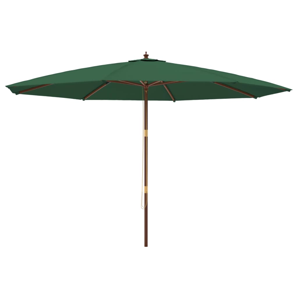 Vidaxx Sonnenschirm mit Holzstange 400x273 cm grün