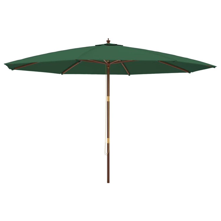 Vidaxx Sonnenschirm mit Holzstange 400x273 cm grün