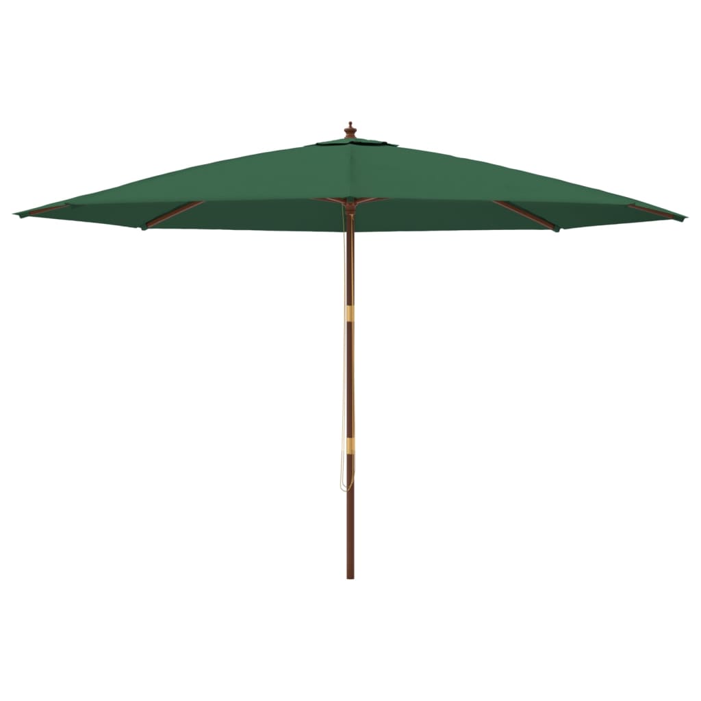 Vidaxx Sonnenschirm mit Holzstange 400x273 cm grün