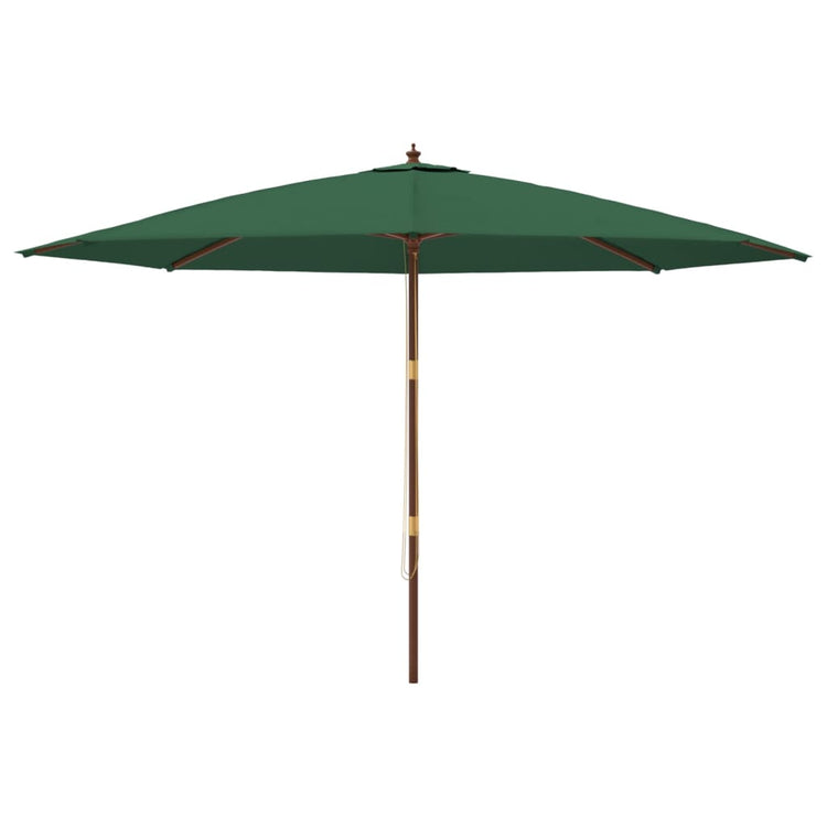 Vidaxx Sonnenschirm mit Holzstange 400x273 cm grün