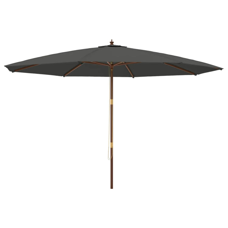 Vidaxl Sonnenschirm mit Holzstange 400x273 cm Anthrazit