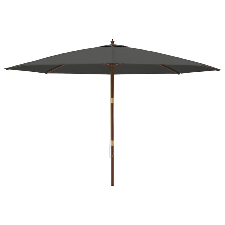 Vidaxl Sonnenschirm mit Holzstange 400x273 cm Anthrazit