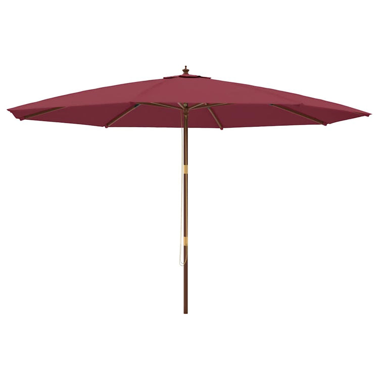 Vidaxx Sonnenschirm mit Holzstange 400x273 cm Burgunderrot