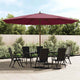 Vidaxx Sonnenschirm mit Holzstange 400x273 cm Burgunderrot