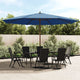 VidaXL Sonnenschirm mit Holzmast 400x273 cm azurblau