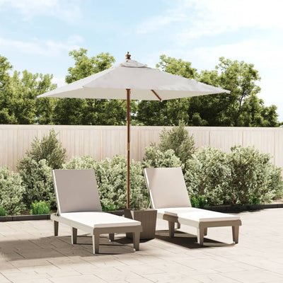 Vidaxx Sonnenschirm mit Holzstange 198x198x231 cm sandfarben