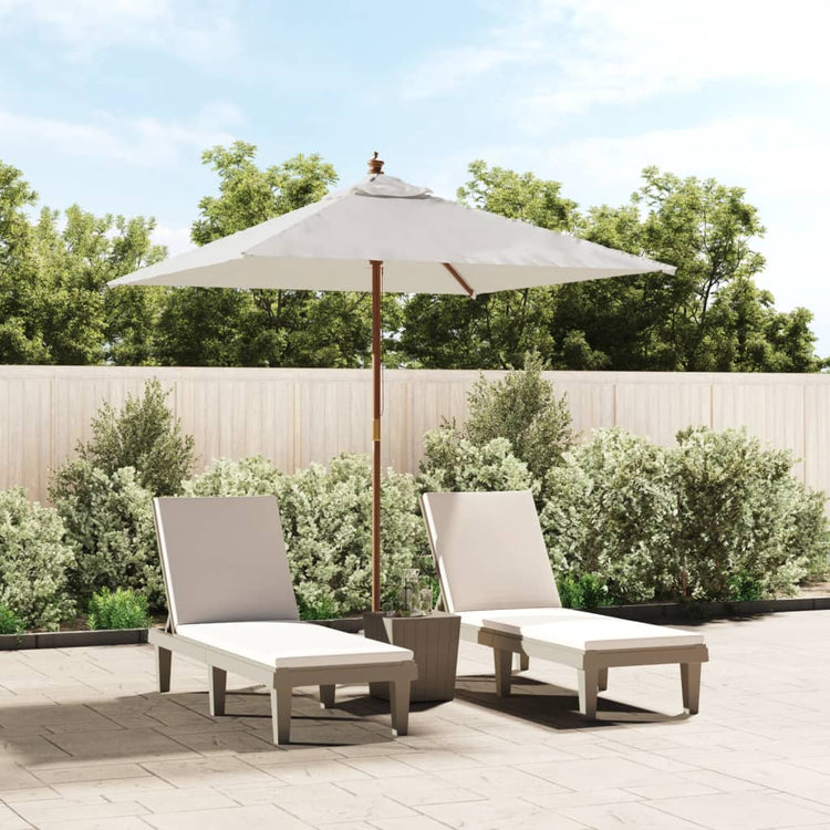 Vidaxx Sonnenschirm mit Holzstange 198x198x231 cm sandfarben