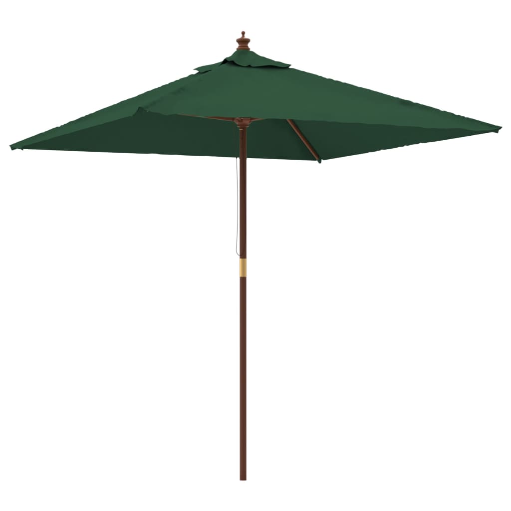 Vidaxl Parasol mit Holzstange 198x198x231 cm Grün