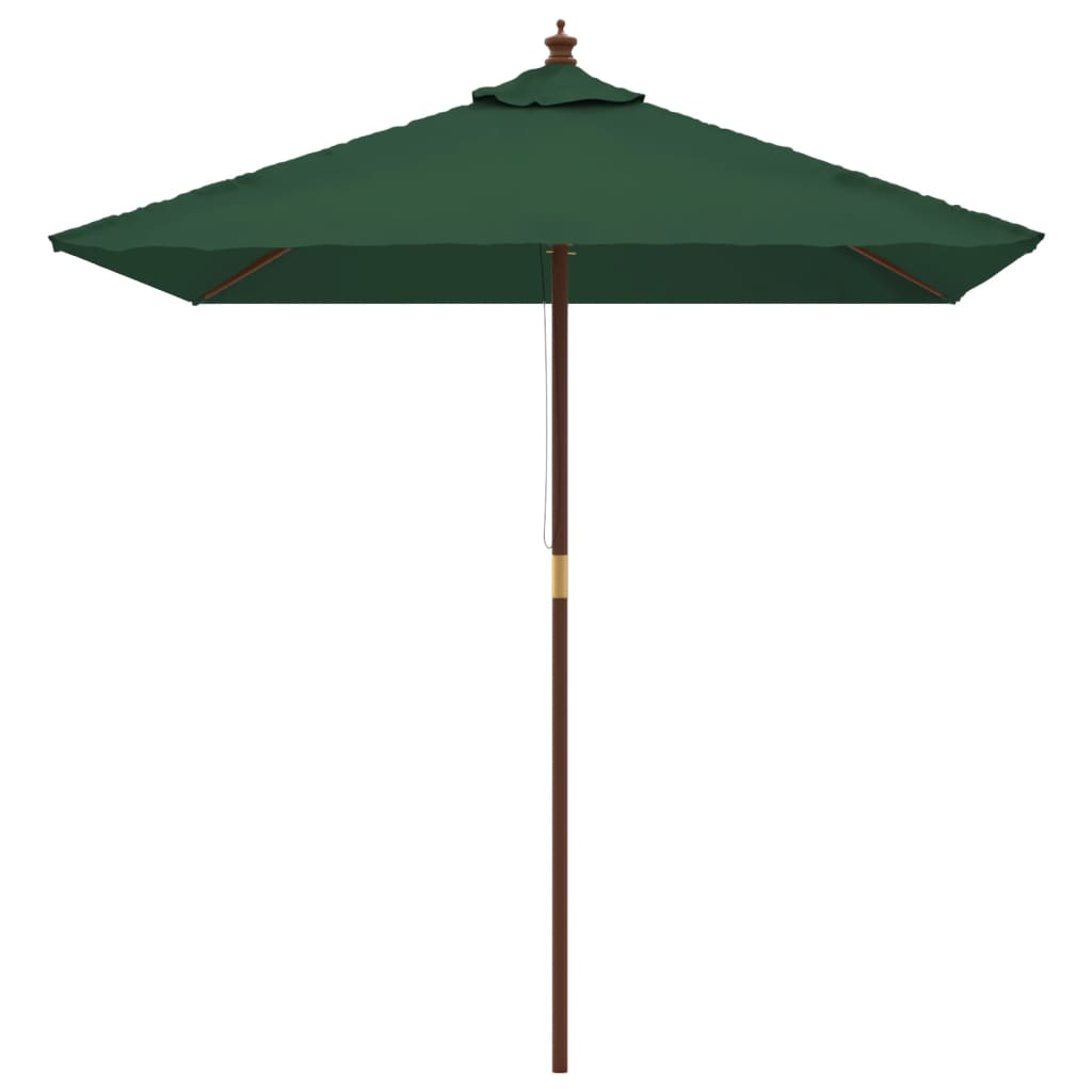 Vidaxl Parasol mit Holzstange 198x198x231 cm Grün