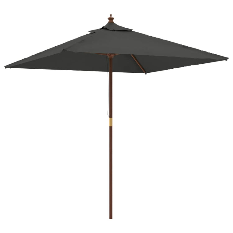 VIDAXL -Parasol mit Holzstange 198x198x231 cm Anthrazit -gelöscht