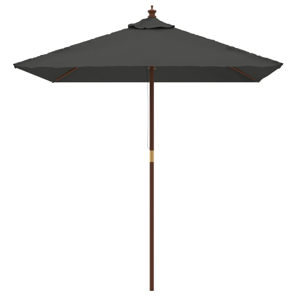 VIDAXL -Parasol mit Holzstange 198x198x231 cm Anthrazit -gelöscht