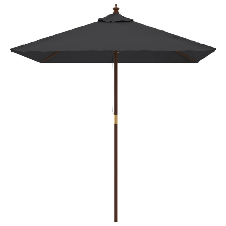 Vidaxl Parasol mit Holzstange 198x198x231 cm Schwarz