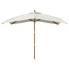 VIDAXL -Parasol mit Holzstangen 300x300x273 cm sandgerissen