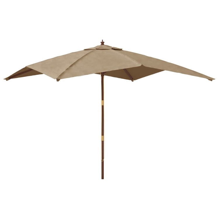 Vidaxl -Parasol mit Holzstange 300x300x273 cm Taupe