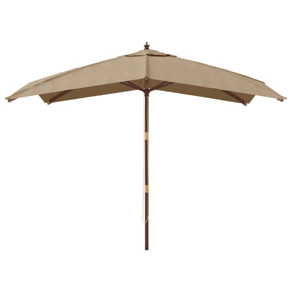 Vidaxl -Parasol mit Holzstange 300x300x273 cm Taupe