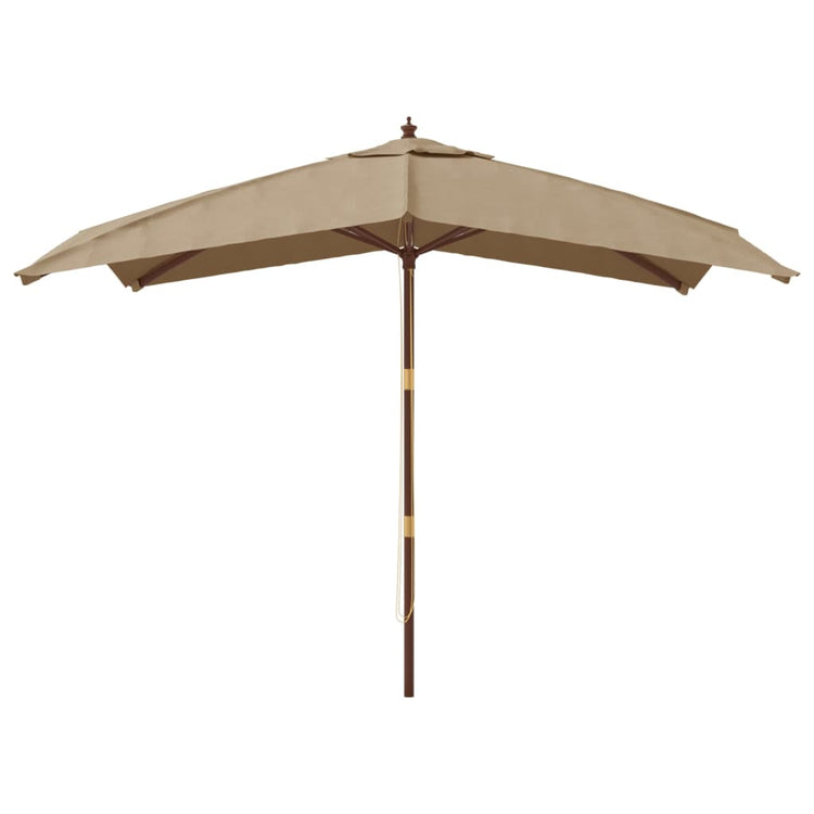 Vidaxl -Parasol mit Holzstange 300x300x273 cm Taupe
