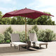 Vidaxl -Parasol mit Holzstangen 300x300x273 cm Bordeaux Rot