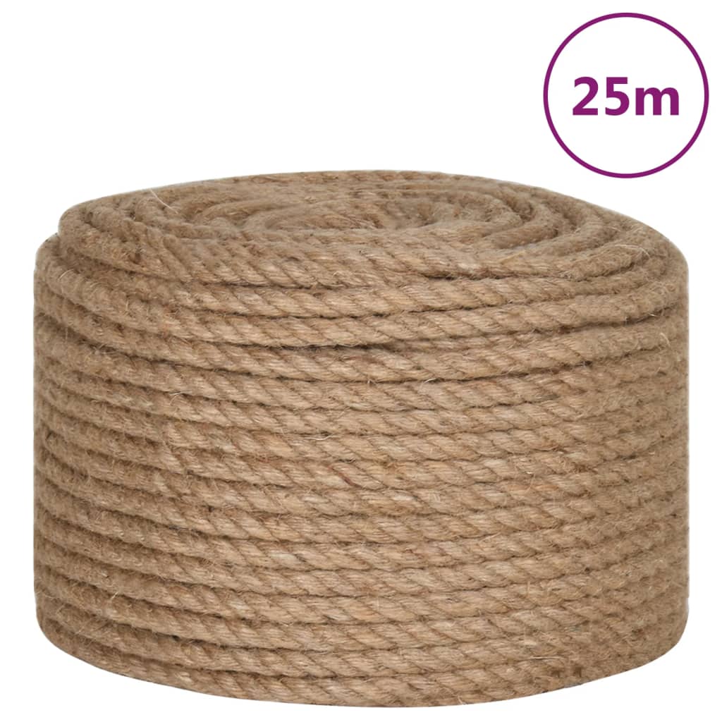 Vidaxl -Seil 25 m lang 12 mm dicker Jute