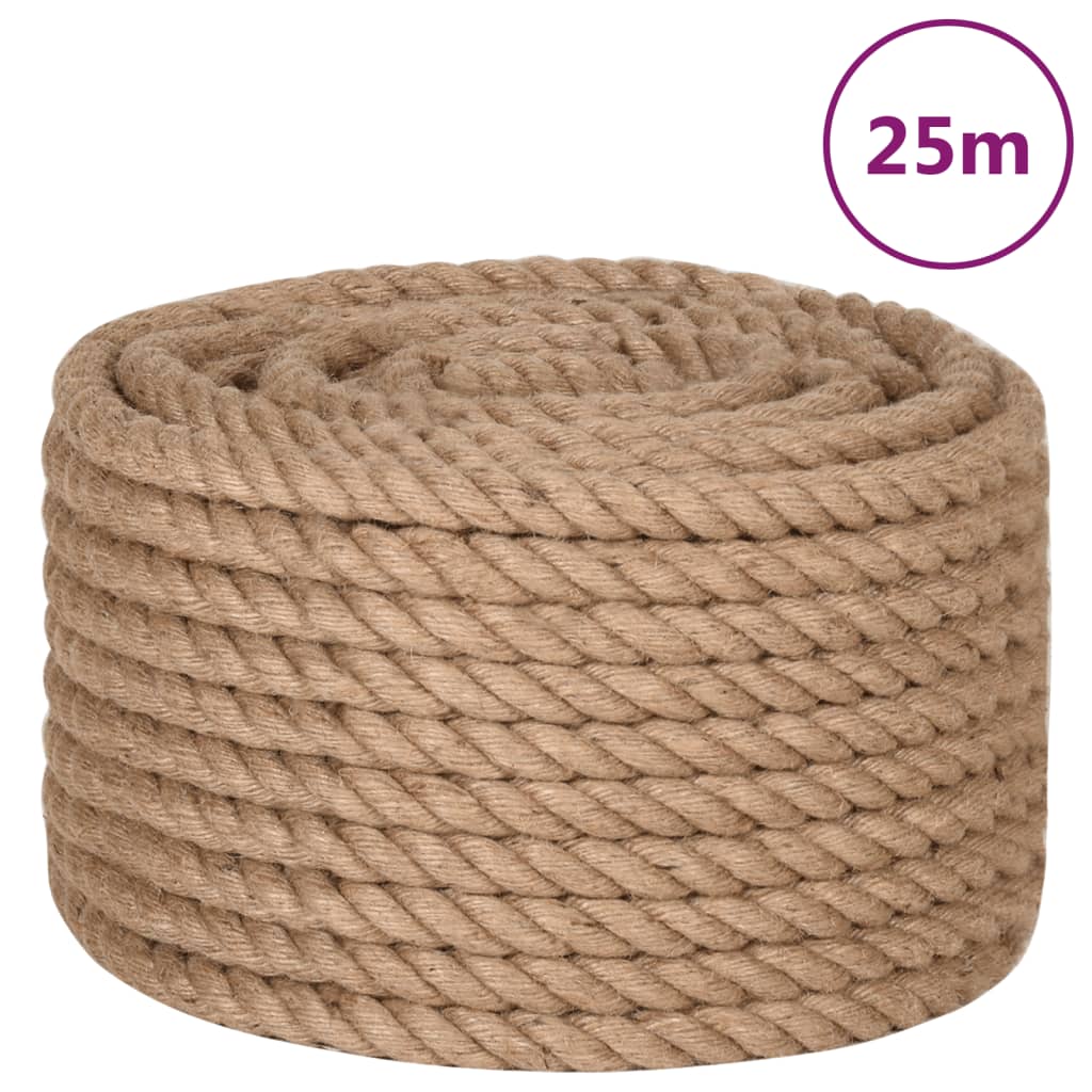 Vidaxl -Seil 25 m lang 20 mm dicker Jute