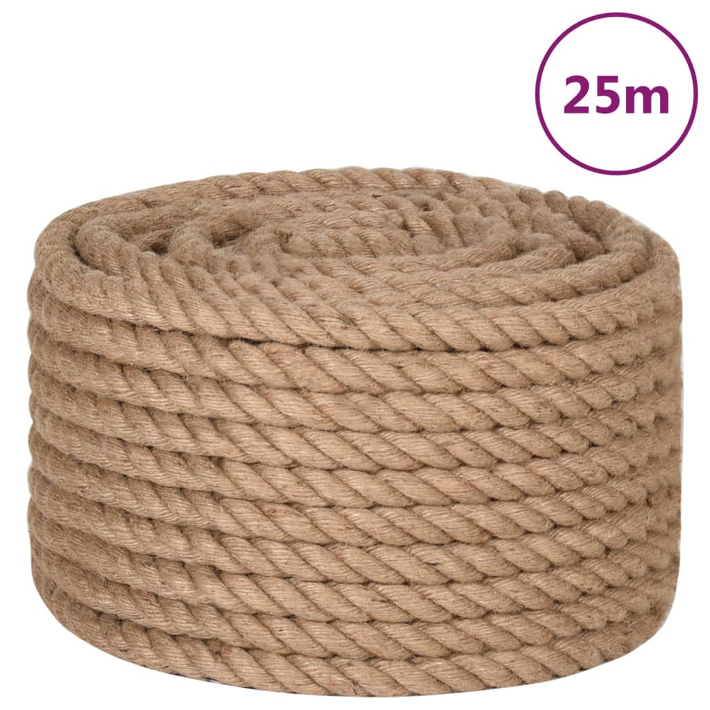 Vidaxl -Seil 25 m lang 24 mm dicker Jute