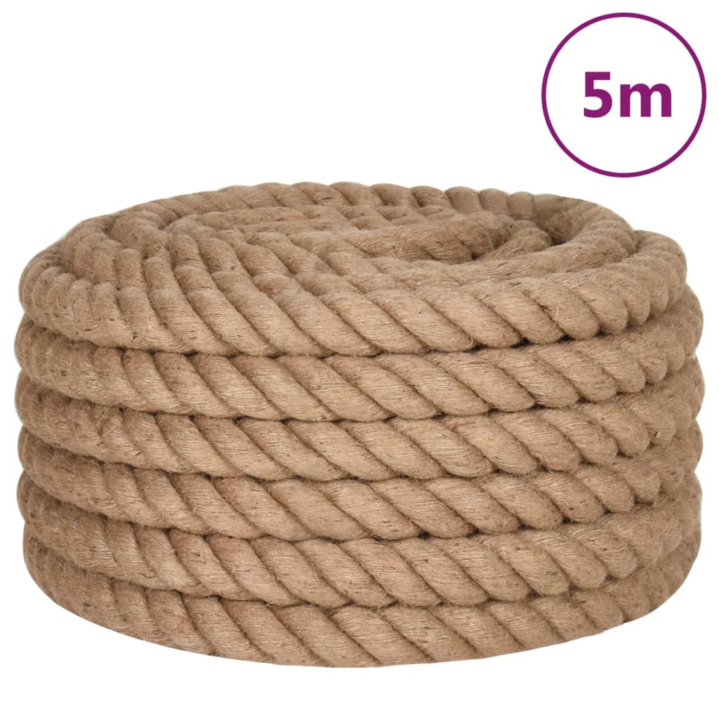 Vidaxl -Seil 5 m lang 36 mm dicker Jute