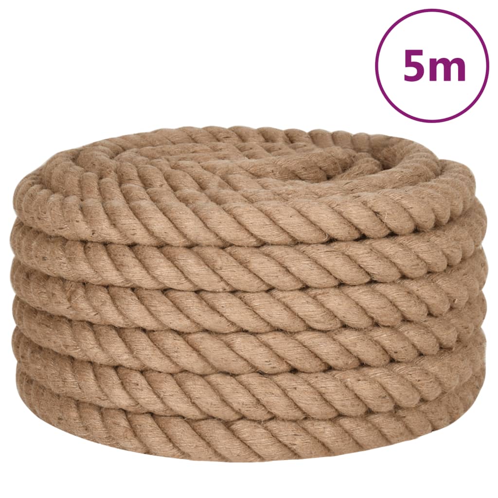 Vidaxl -Seil 5 m lang 40 mm dicker Jute