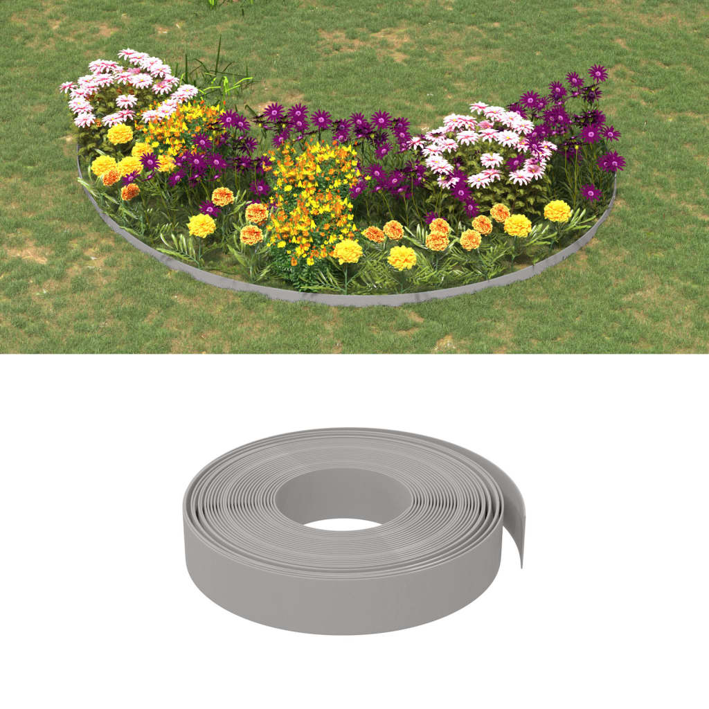 Vidaxl Gartenband 10 m 10 cm Polyethylengrau