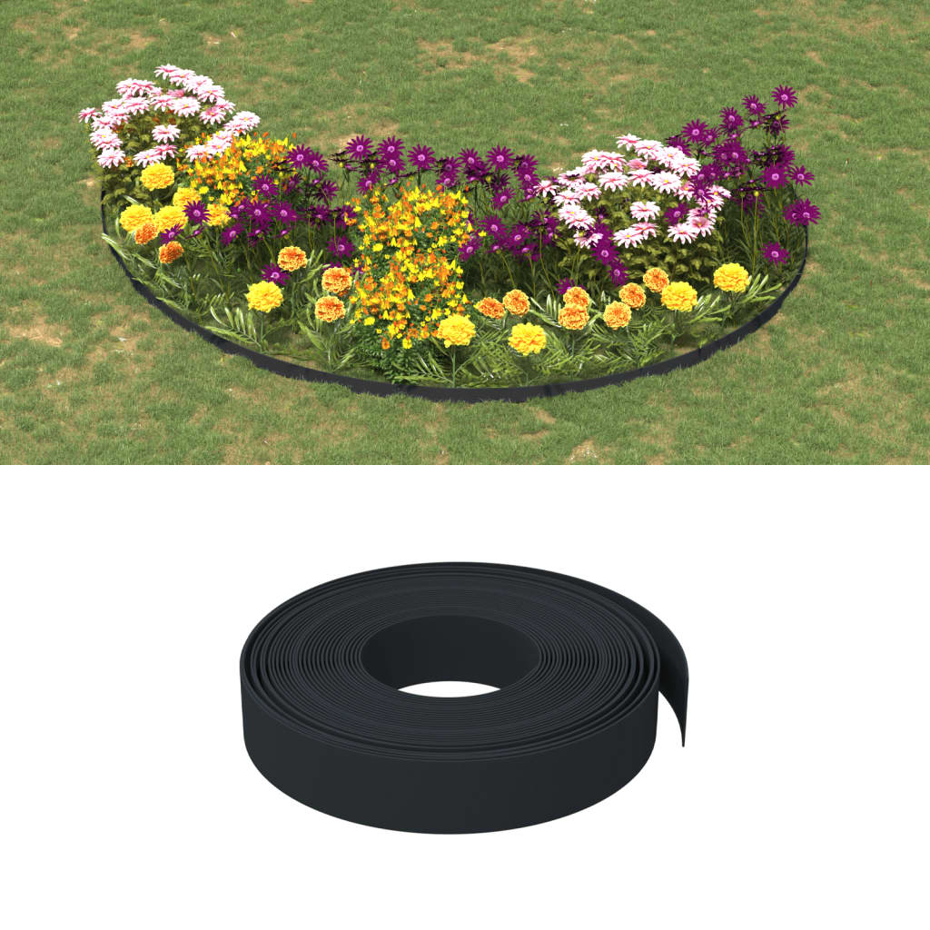 Vidaxl Garden Limit 10 m 10 cm Polyethylenschwarz