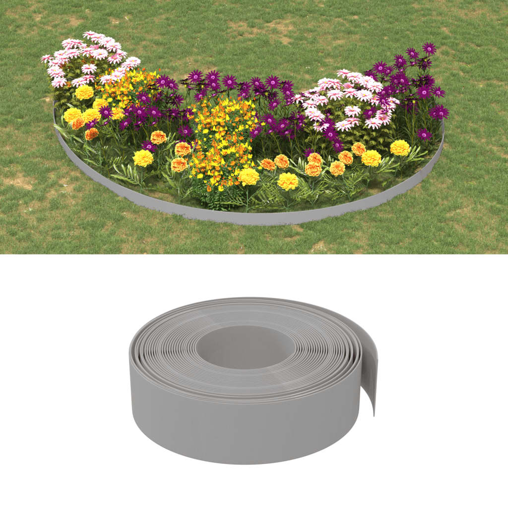 Vidaxl Garden Bire 10 m 15 cm Polyethylengrau