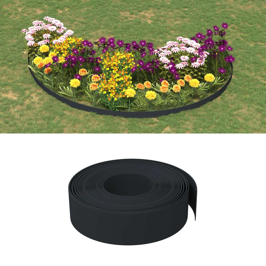 Vidaxl Gartenband 10 m 15 cm Polyethylen schwarz