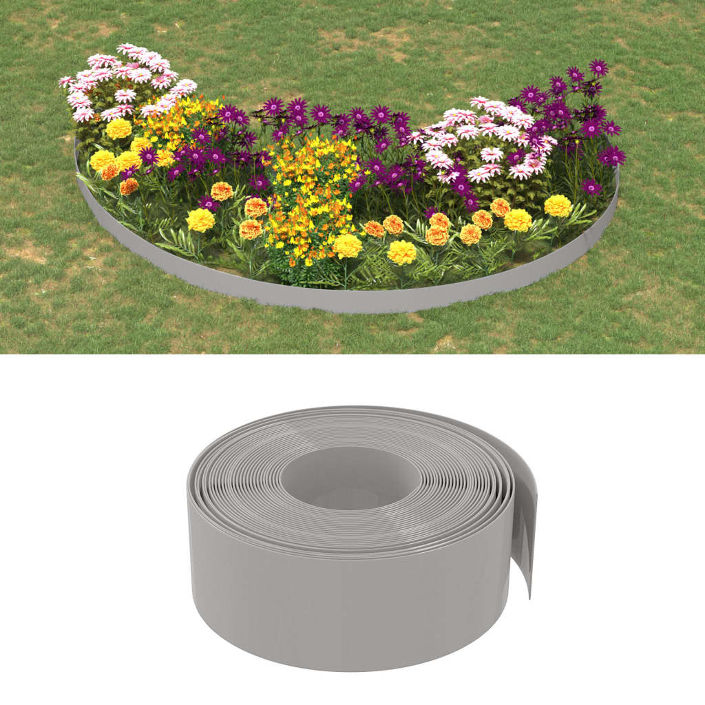 Vidaxl Gartenband 10 m 20 cm Polyethylengrau