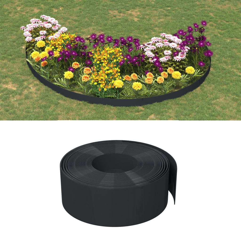 Vidaxl Gartenband 10 m 20 cm Polyethylen Schwarz