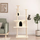 Vidaxl -Katzenmöbel mit Sisal -Kratzerpfosten 166 cm creme -gelenkt