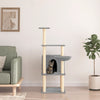 Vidaxl -Katzenmöbel mit Sisal -Kratzerpfosten 132 cm hellgrau