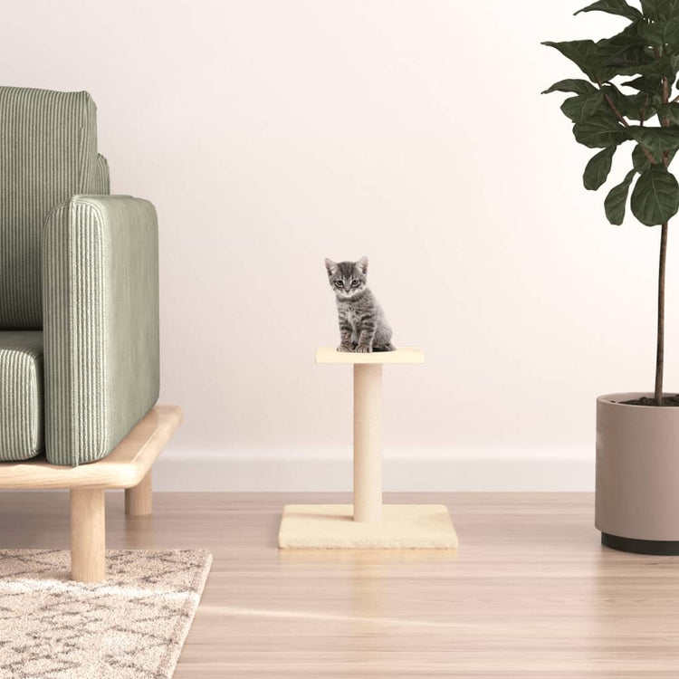 VIDAXL -Kratzerposten mit Plattform 38 cm creme -gelöscht