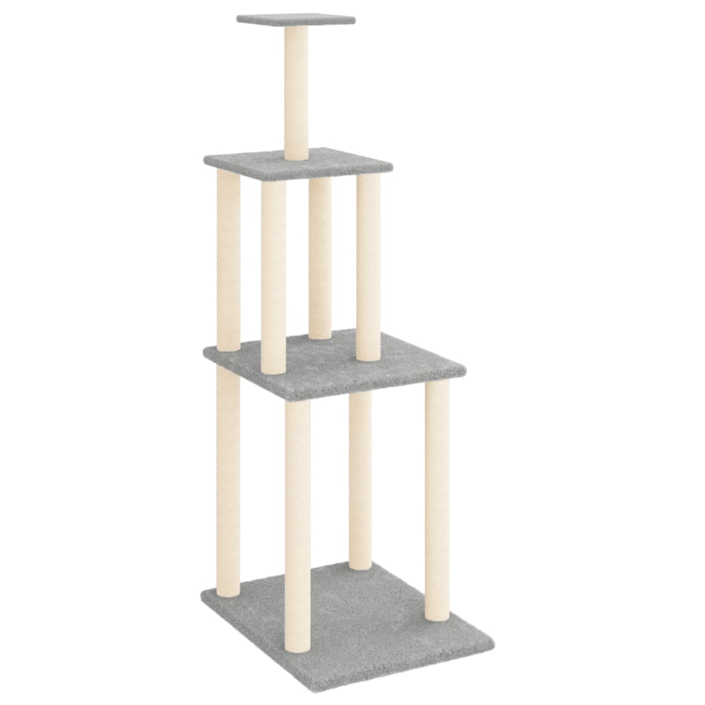 Vidaxl -Katzenmöbel mit Sisal -Kratzern 149 cm hellgrau