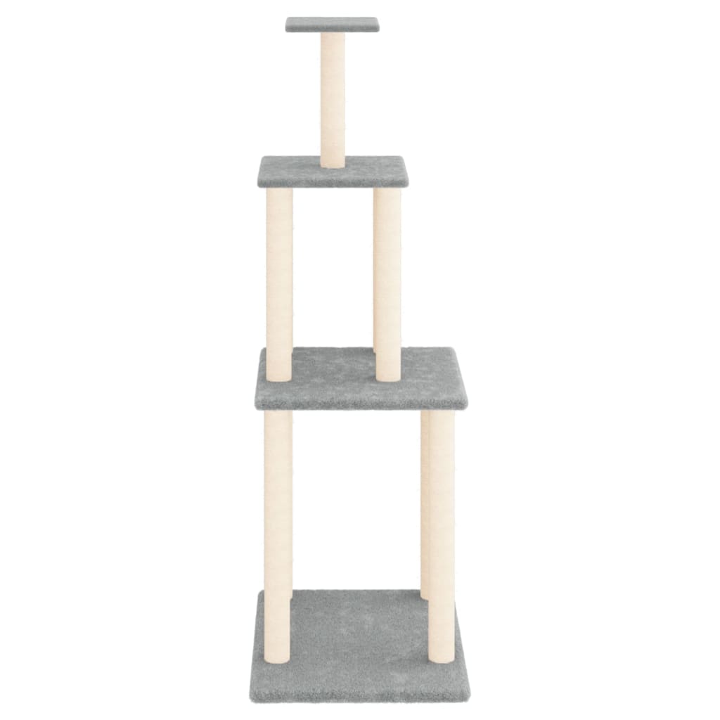 Vidaxl -Katzenmöbel mit Sisal -Kratzern 149 cm hellgrau