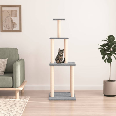 Vidaxl -Katzenmöbel mit Sisal -Kratzern 149 cm hellgrau