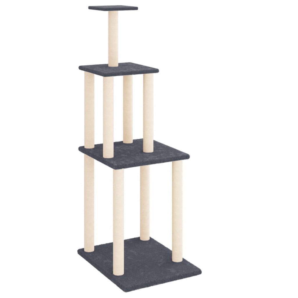 Vidaxl -Katzenmöbel mit Sisal -Kratzern 149 cm dunkelgrau