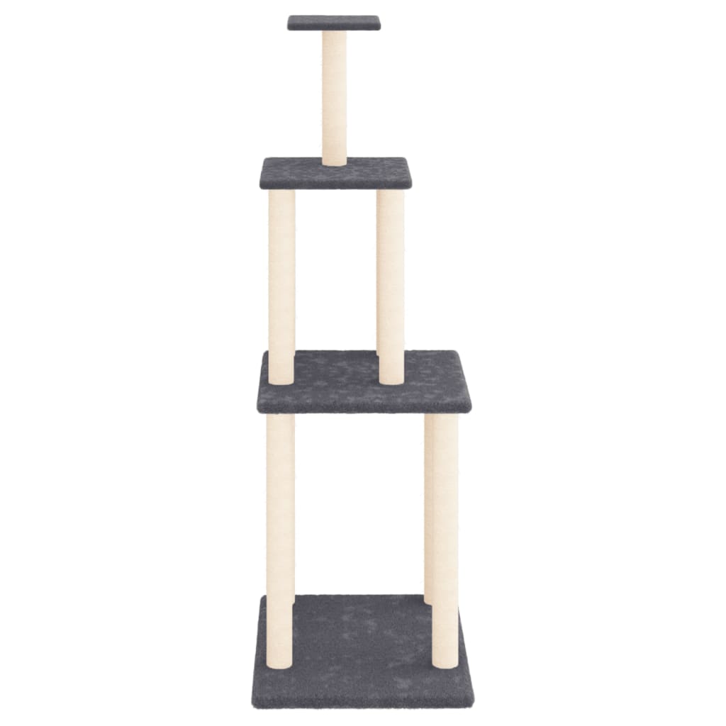 Vidaxl -Katzenmöbel mit Sisal -Kratzern 149 cm dunkelgrau