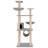 Vidaxl -Katzenmöbel mit Sisal -Kratzern 141 cm hellgrau - afbeelding 3