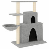 Vidaxl -Katzenmöbel mit Sisal -Kratzerpfosten 83 cm hellgrau - afbeelding 2